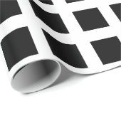 Quadrate - Schwarz auf Weiß Geschenkpapier (Rolleneckpunkt)