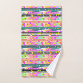 Quadrate + Streifen Kids-Geschenk Badhandtuch Set (Handtuch)