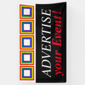 Quadrate Streifen Rahmen-Regenbogenfarben Banner (Vertikal)