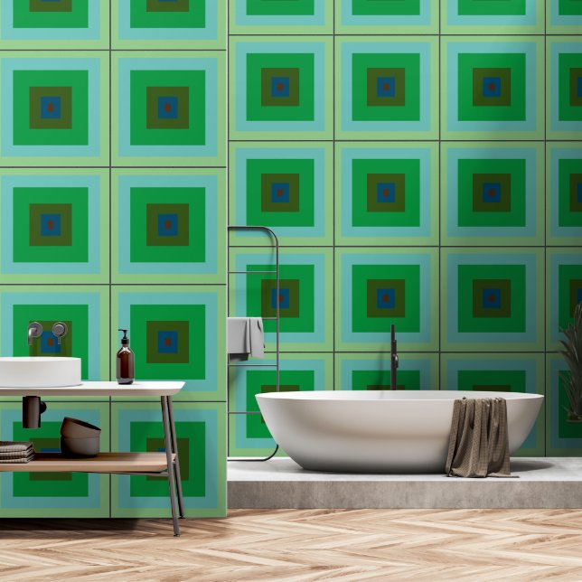 Quadrate Tapete (Badezimmer)