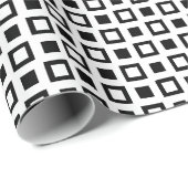 Quadrate und Box Muster DIY Farben Weiß Schwarz Geschenkpapier (Rolleneckpunkt)