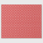 Quadrate und Boxmuster DIY Farben Rot Weiß Geschenkpapier (Flach)