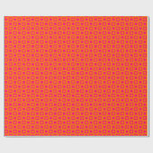 Quadrate und Kästchen Muster DIY Farben Ora Rosa P Geschenkpapier (Flach)