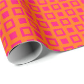 Quadrate und Kästchen Muster DIY Farben Ora Rosa P Geschenkpapier (Rolleneckpunkt)