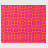 Quadrate und Kästchen Muster DIY Farben Rasp Rosa Geschenkpapier (Flach)