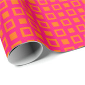 Quadrate und Kästchen Muster DIY Farben Rasp Rosa Geschenkpapier (Rolleneckpunkt)