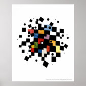 Quadrate und Kreise Abstract II Poster (Vorne)