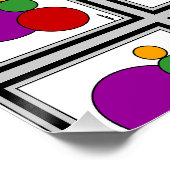 Quadrate und Kreise Abstract Poster (Ecke)