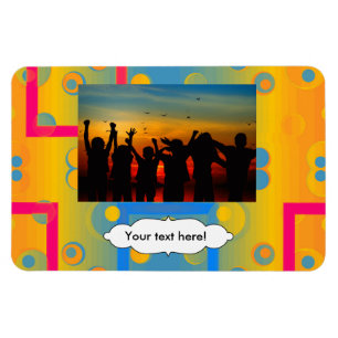 Quadrate und Kreise abstrakte Gestaltung Magnet