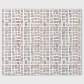 Quadrate und Kreise handgezeichnetes Musterpapier Geschenkpapier (Flach)