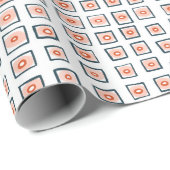 Quadrate und Kreise handgezeichnetes Musterpapier Geschenkpapier (Rolleneckpunkt)