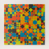 Quadrate und Kreise in 70er Farben Puzzle (Horizontal)