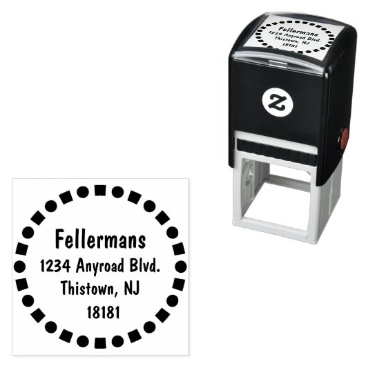 Quadrate und Kreise Permastempel (Beispiel)