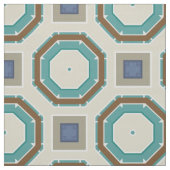 Quadrate und Octagon Formen Geometrisches Muster Stoff (Muster)