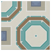 Quadrate und Octagon Formen Geometrisches Muster Stoff (Nahaufnahme)