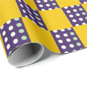 Quadrate und Punkte Geschenkpapier (Rolleneckpunkt)