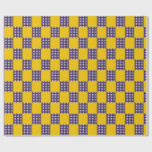 Quadrate und Punkte Geschenkpapier (Flach)