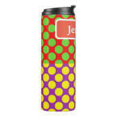 Quadrate und Punkte Thermosbecher (Nach links gedreht)