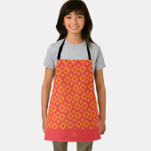 Quadrate und Quadrate Peach Yellow Minimal Muster Schürze (Insitu)