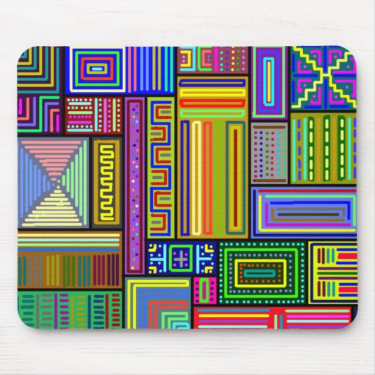 Quadrate und Rechtecke mousepad mehrfarbig (Vorne)