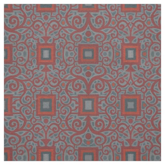 Quadrate und Spitzen, arabesque Muster, graue Terr Stoff (Muster)