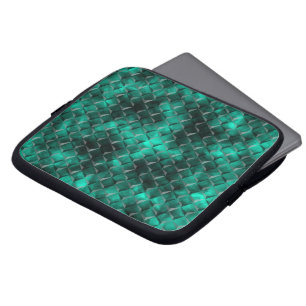 Quadrate zu Dreiecken in einer smaragdfarbenen Far Laptopschutzhülle