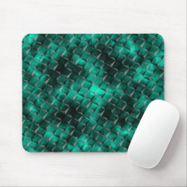 Quadrate zu Dreiecken in einer smaragdfarbenen Far Mousepad