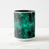 Quadrate zu Dreiecken in einer smaragdfarbenen Far Tasse (Zentrum)