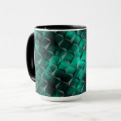 Quadrate zu Dreiecken in einer smaragdfarbenen Far Tasse (Vorderseite Links)