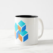 Quadrate Zweifarbige Tasse (VorderseiteRechts)