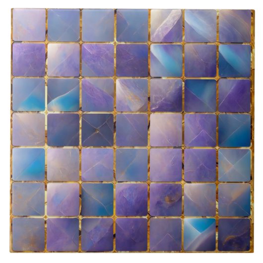 Quadratfliesen Mosaik Fluor und Gold Fliese (Vorderseite)