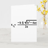 quadratic formula karte (Gelbe Blume)