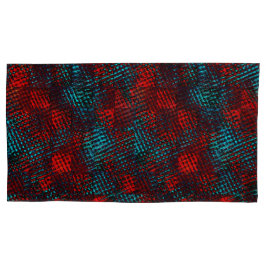 quadratisch gekratzt rot und blau kissenbezug