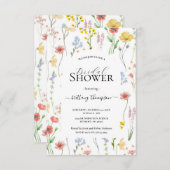 quadratisch, modern und blumengrün, botanisch verl einladung (Vorne/Hinten)