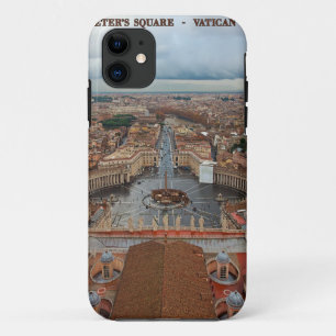 Quadratische Ansicht der Vatikanstadt-- St Peters Case-Mate iPhone Hülle