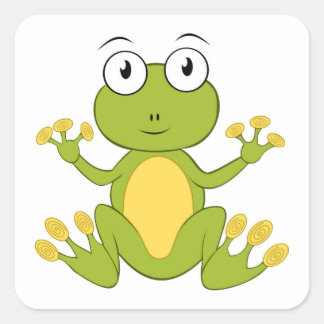 Quadratische Aufkleber - Frosch
