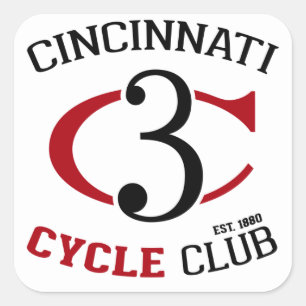 Quadratische Aufkleber mit vollem CCC-Logo