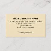 Quadratische BallenpreßVisitenkarte Visitenkarte (Rückseite)