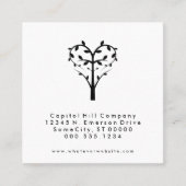 quadratische Baumherz-Verabredungs-Erinnerung Terminkarte (Vorderseite)