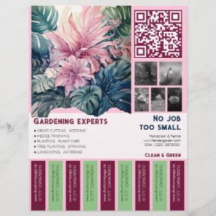 quadratische Bilder tropischer Garten  Flyer