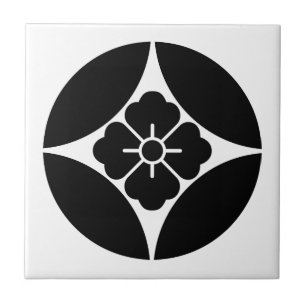 Quadratische Blume in sieben Schätzen Fliese