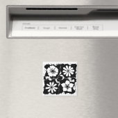 quadratische Blume Magnet (In Situ (Geschirrspüler))