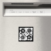 quadratische Blume Magnet (In Situ (Geschirrspüler))
