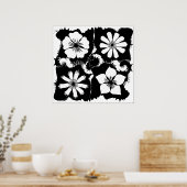 quadratische Blume Poster (Küche)