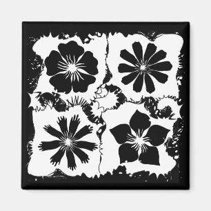 quadratische Blumen Magnet
