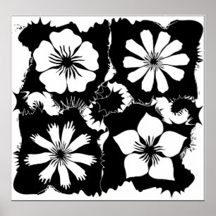 quadratische Blumen Poster
