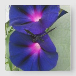 Quadratische BlumenWanduhr Wanduhr