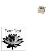 Quadratische Briefmarke Ihres Logos für Ihren Text Gummistempel (Stempel)