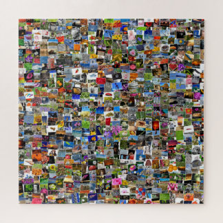 quadratische Collage von Fotos und Bildgestaltung, Puzzle
