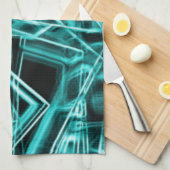 Quadratische Ecken und "neon" zyklische oder himme Geschirrtuch (Viertel Falte)